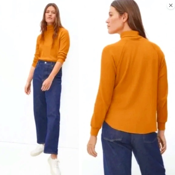 Everlane The Organic Cotton Turtleneck Waffle Thermal LS Tee Small - Picture 1 of 6